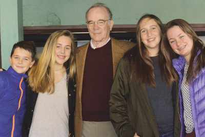 Ed Dauer with his grandchildren
